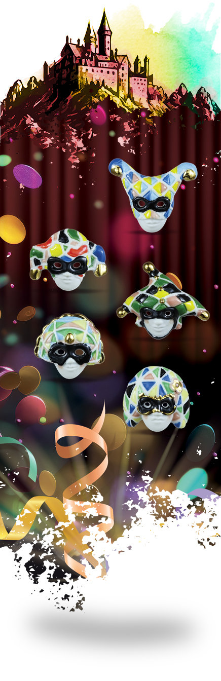 alcara collection de feves epiphanie 2025 les royaumes masques d arlequin