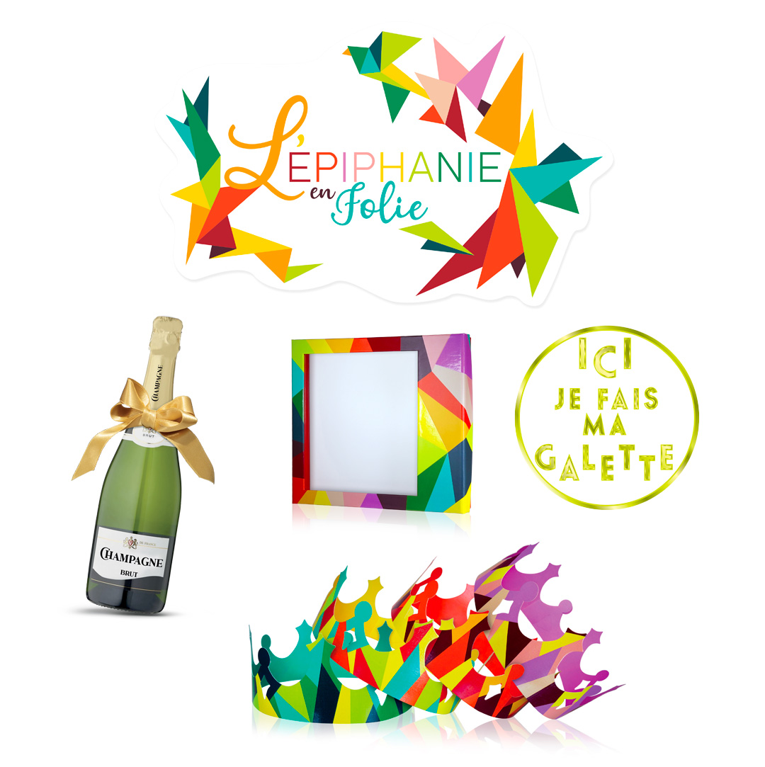 kit deco ambiance origami pour celebrer le mois de la galette en boulangerie avec alcara